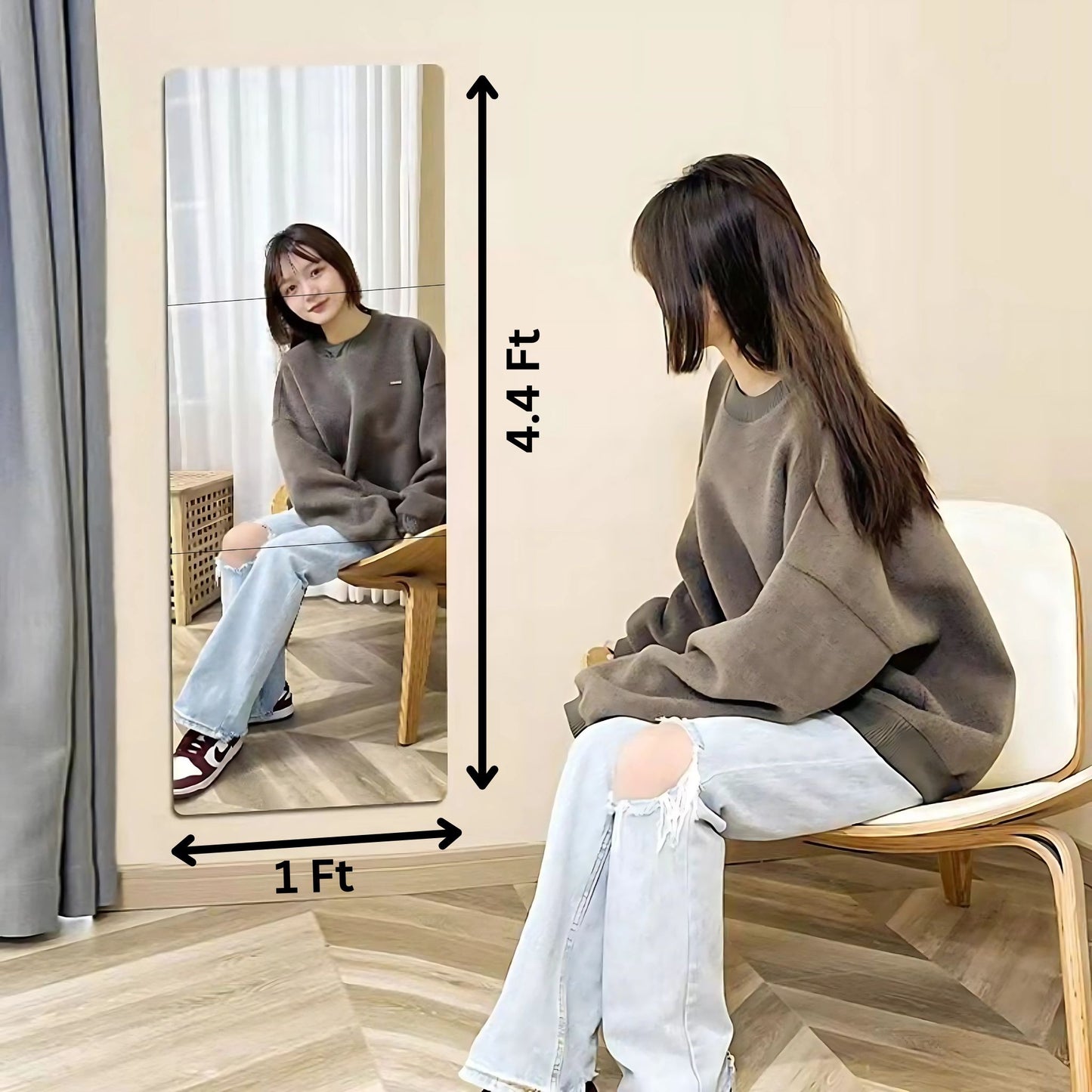 Vertical Symphony Mirror Trio ( Pack of 3)