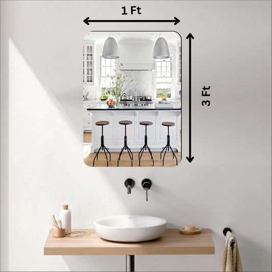 BIG Sized Acrylic Mirror (Pack of 2) Rectangular Shape Mirror.